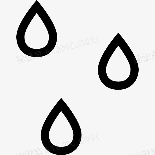 雨滴概述天气符号的水珠图标