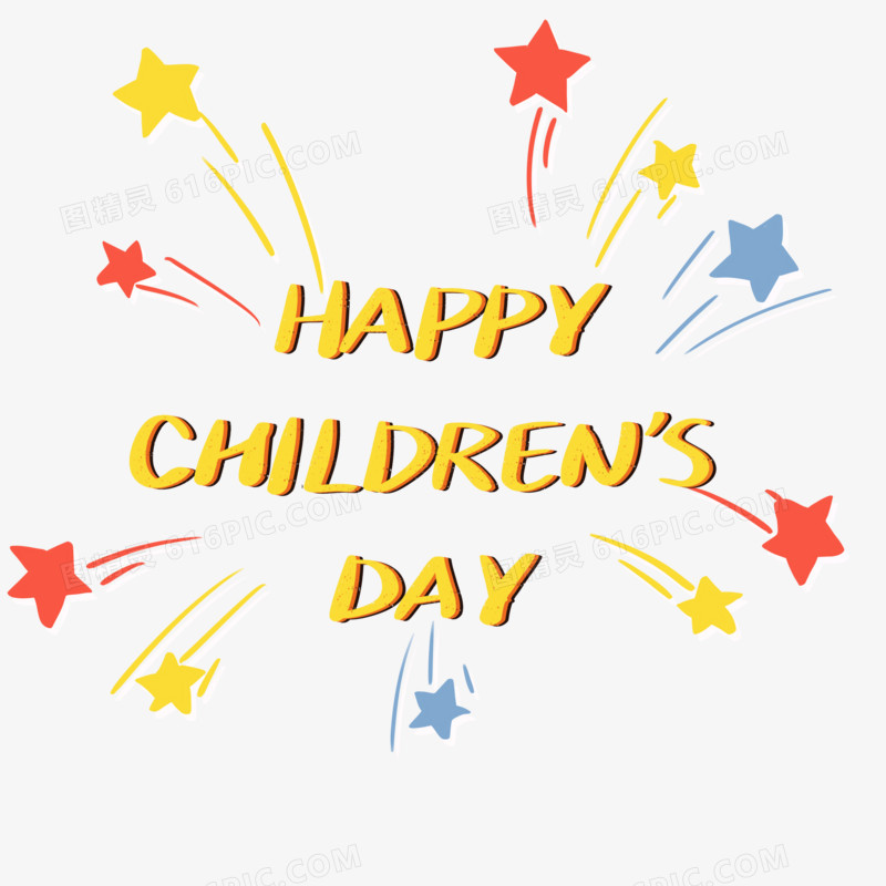 HappyChildren'sDay英文儿童节快乐字体设计