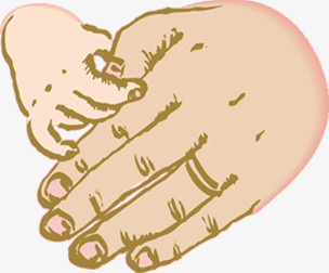 小手拉大手手绘