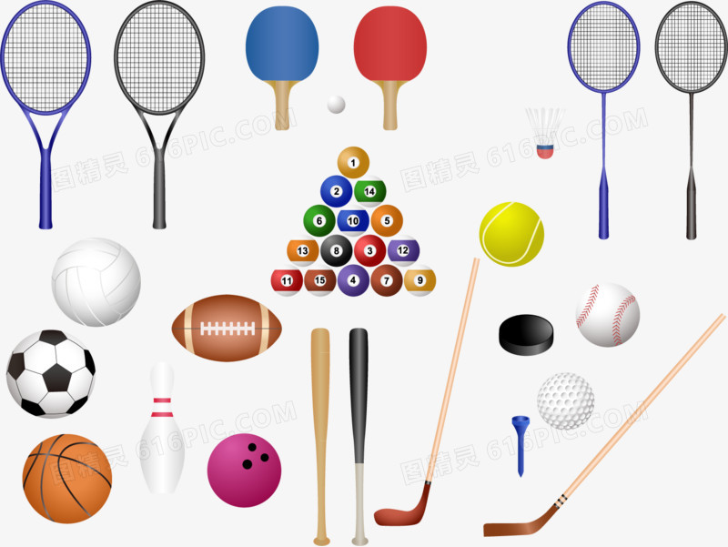 球类运动矢量素材,球类,运动,体育,网球