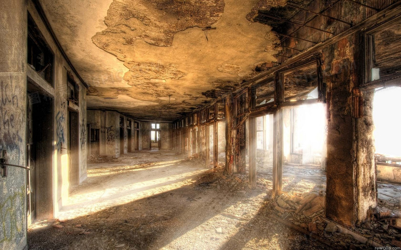 欧洲复古建筑黄色光效