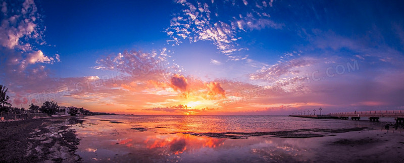 唯美夕阳西下摄影