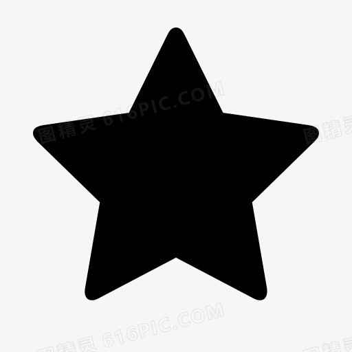 黑色五角星符号图标