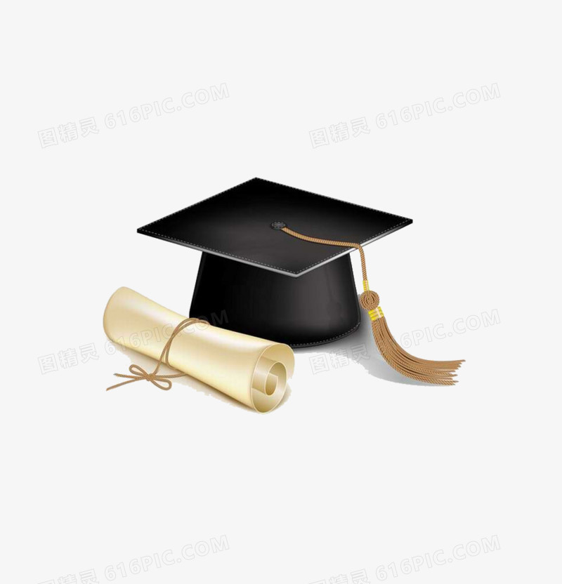 学士帽和毕业证书