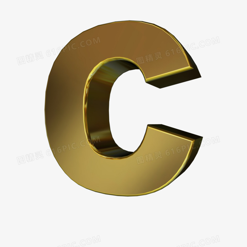 金属字母C