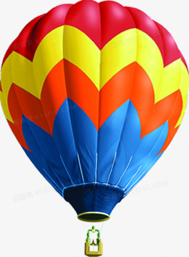 彩色卡通条纹设计热气球创意