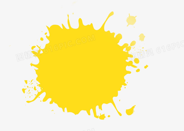 黄色水墨图