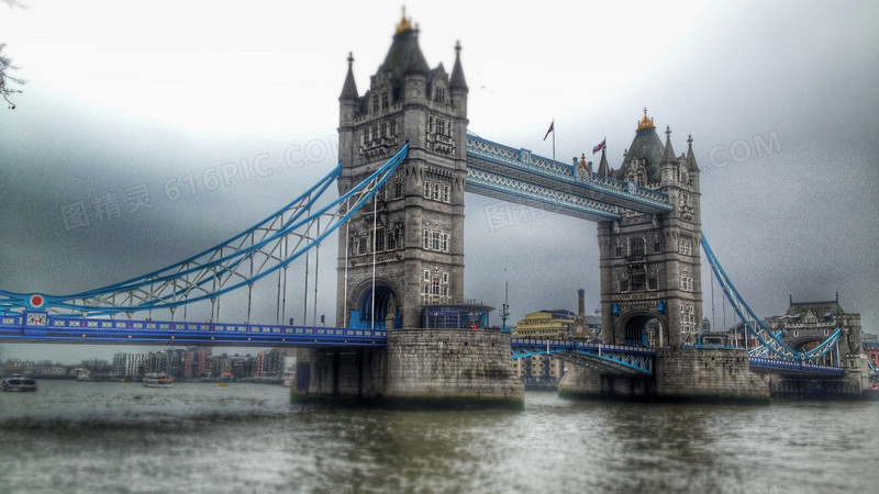 英国伦敦塔桥摄影图