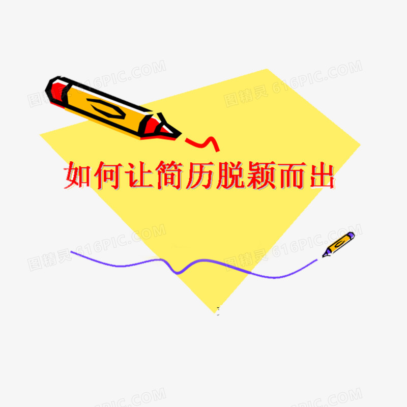 黄色简历封面模板