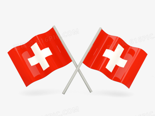 小型手拿瑞士国旗