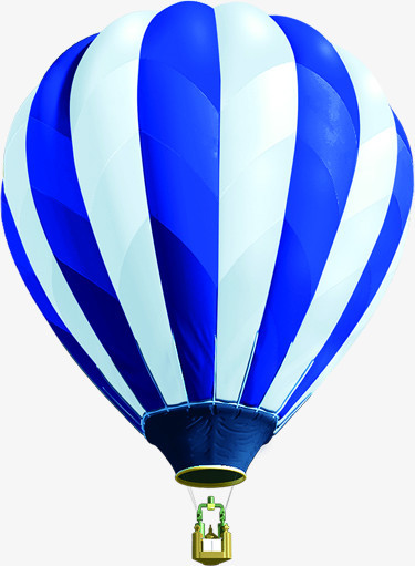 高清摄影创意元素蓝色白色热气球