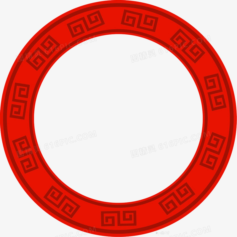 中国风红色圆环