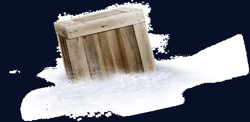 雪中木凳
