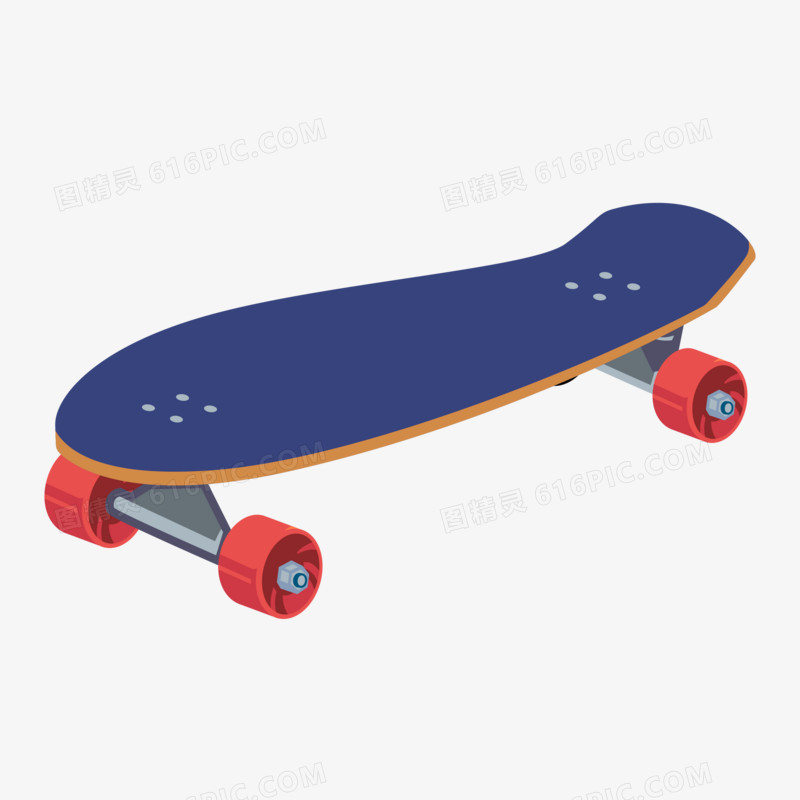 手绘轮滑滑板免抠矢量元素
