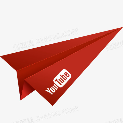 折纸纸飞机红社会化媒体视频YouTube社会层面