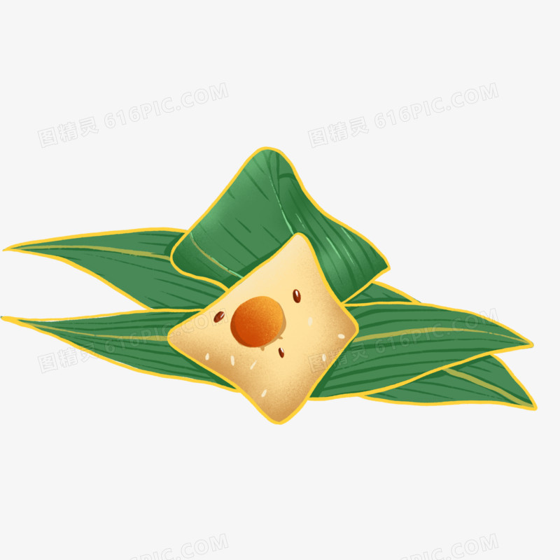 手绘国潮粽子免抠元素