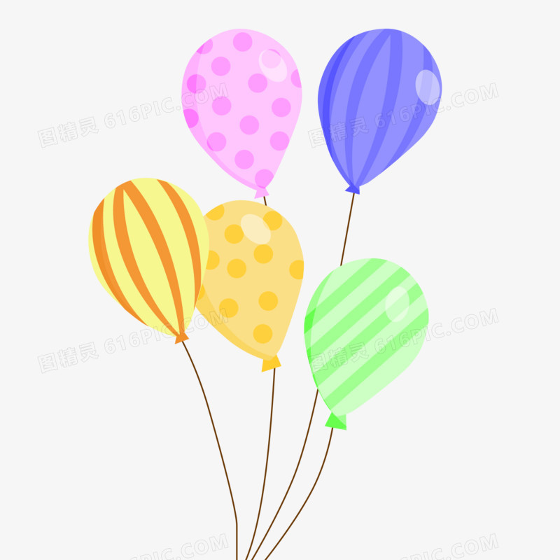 多彩儿童节装饰气球素材