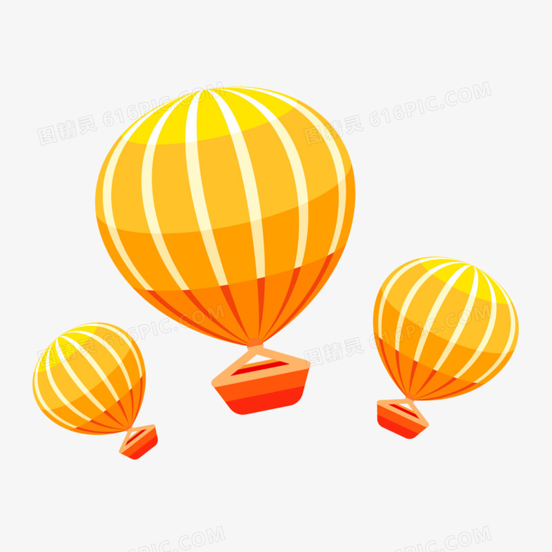 手绘热气球装饰素材