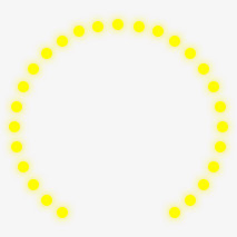 发光的黄色圆点环