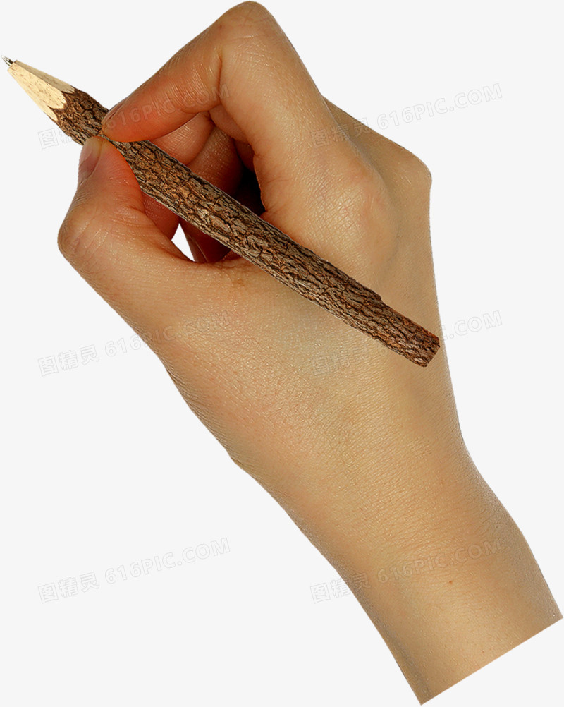原始环保铅笔手势写字