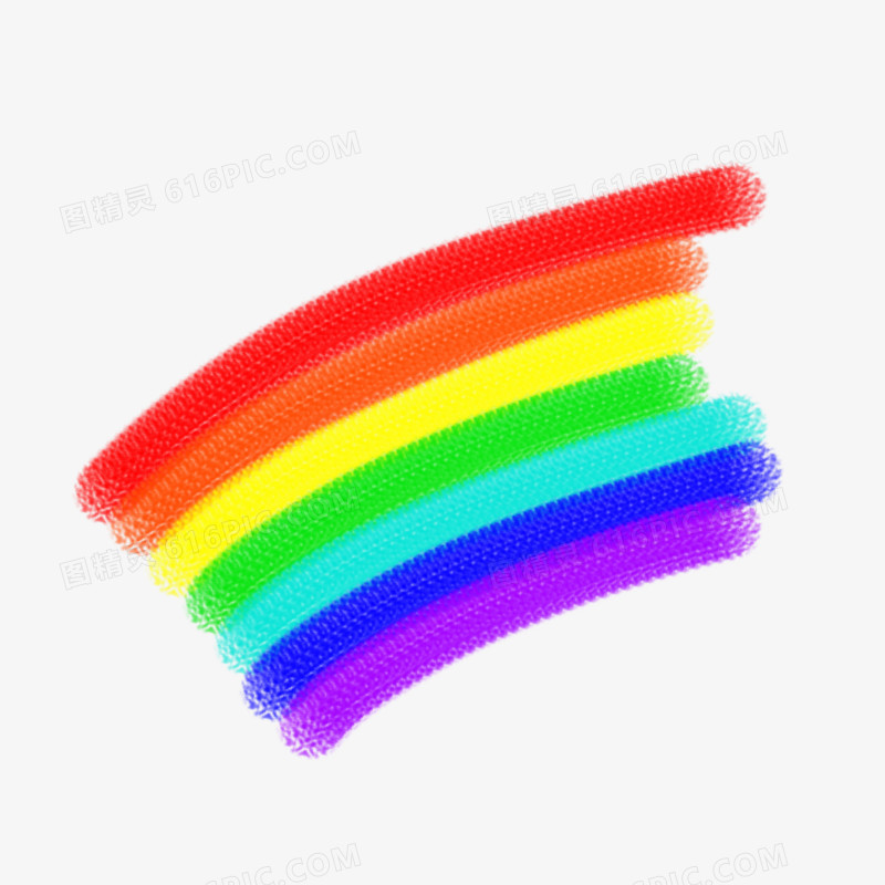 儿童涂鸦彩虹装饰元素