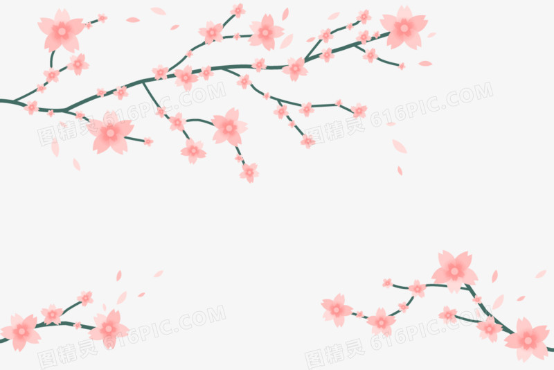 矢量日式樱花