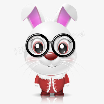 戴眼镜的小兔