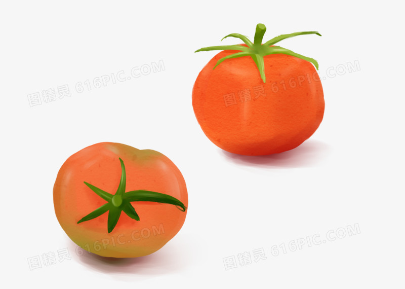 手绘番茄西红柿免抠元素