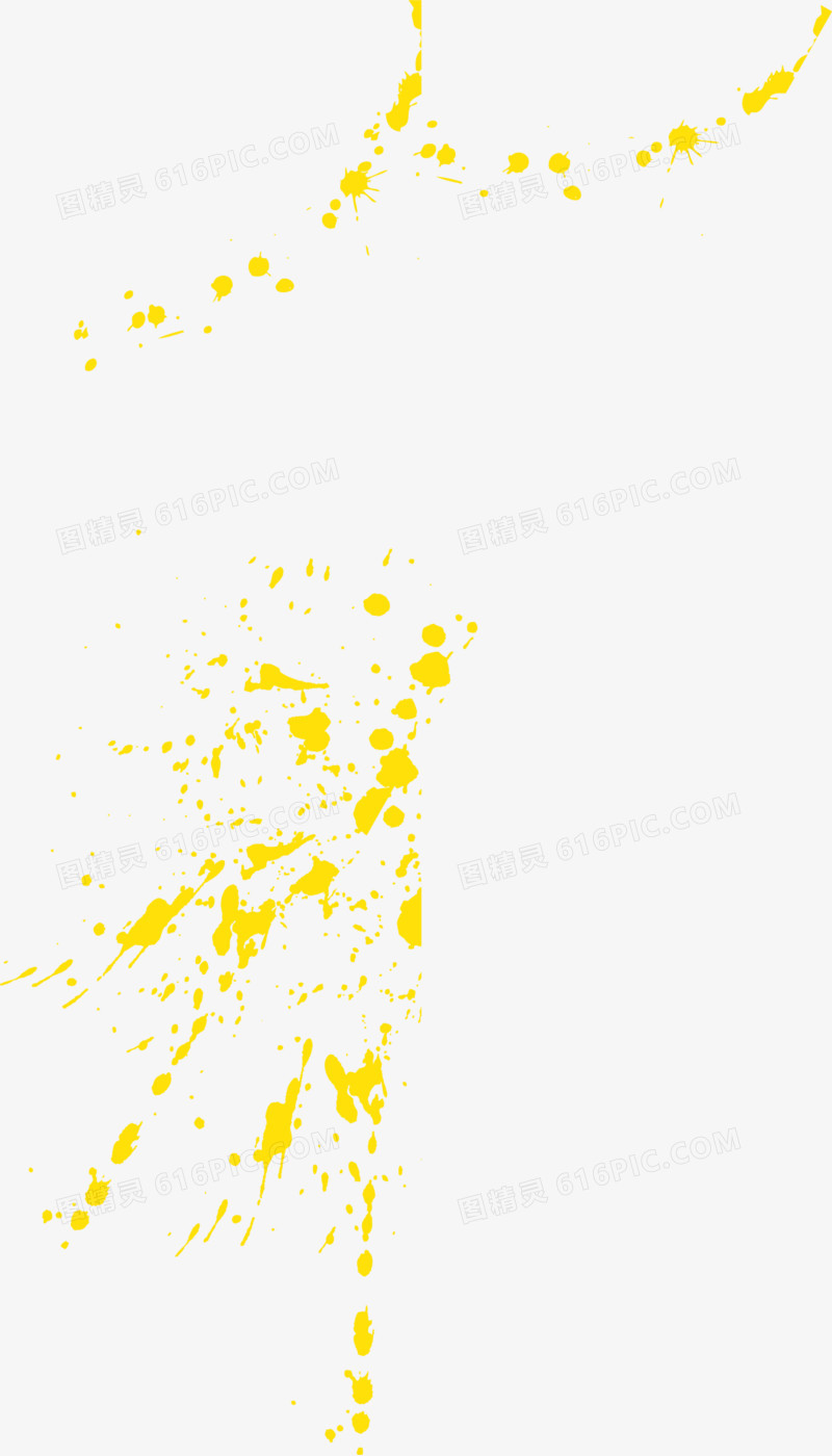 黄色颜料矢量图