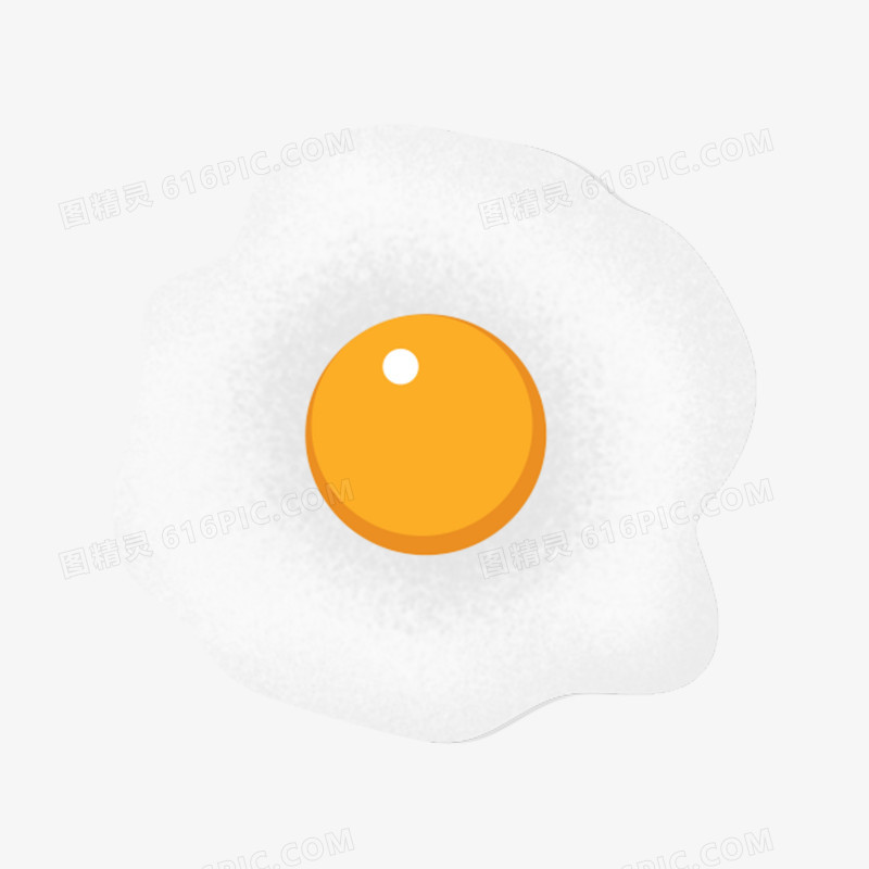 手绘鸡蛋荷包蛋满口元素