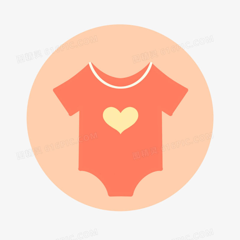 扁平婴儿衣服图标元素