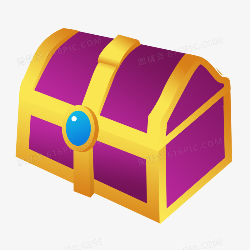 紫色游戏百宝箱免抠元素