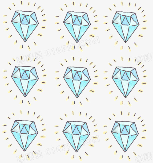 闪闪发光蓝色钻石
