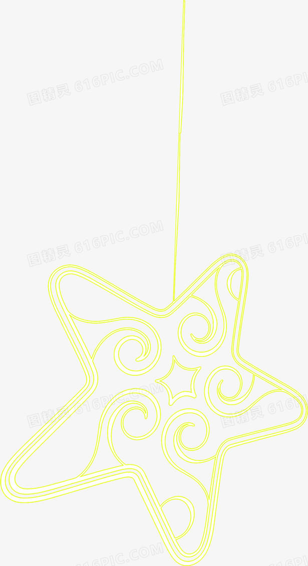 金色创意丝带悬挂