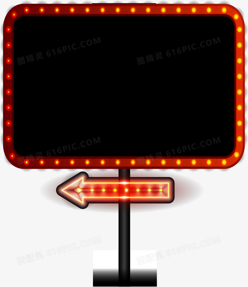 霓虹灯指示牌
