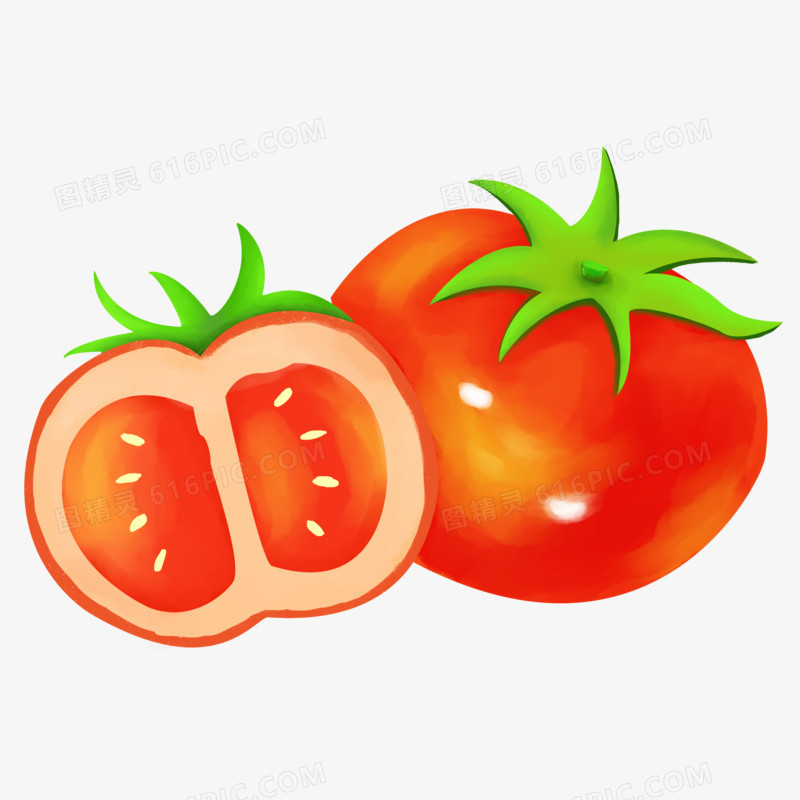 卡通手绘西红柿免抠元素