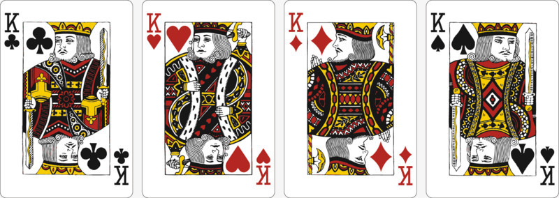 K精美扑克牌模版