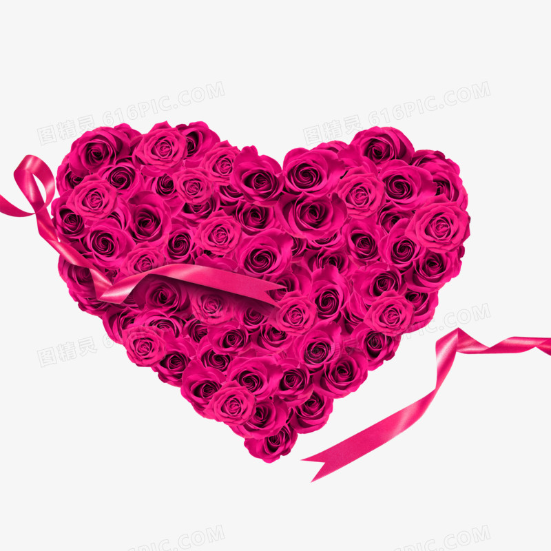 情人节紫玫瑰爱情绸带
