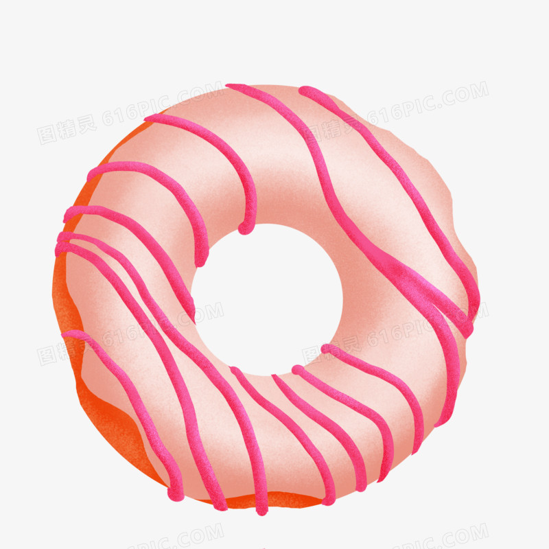 创意手绘彩色甜甜圈素材