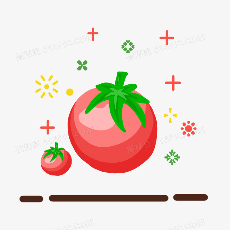 卡通手绘西红柿小元素