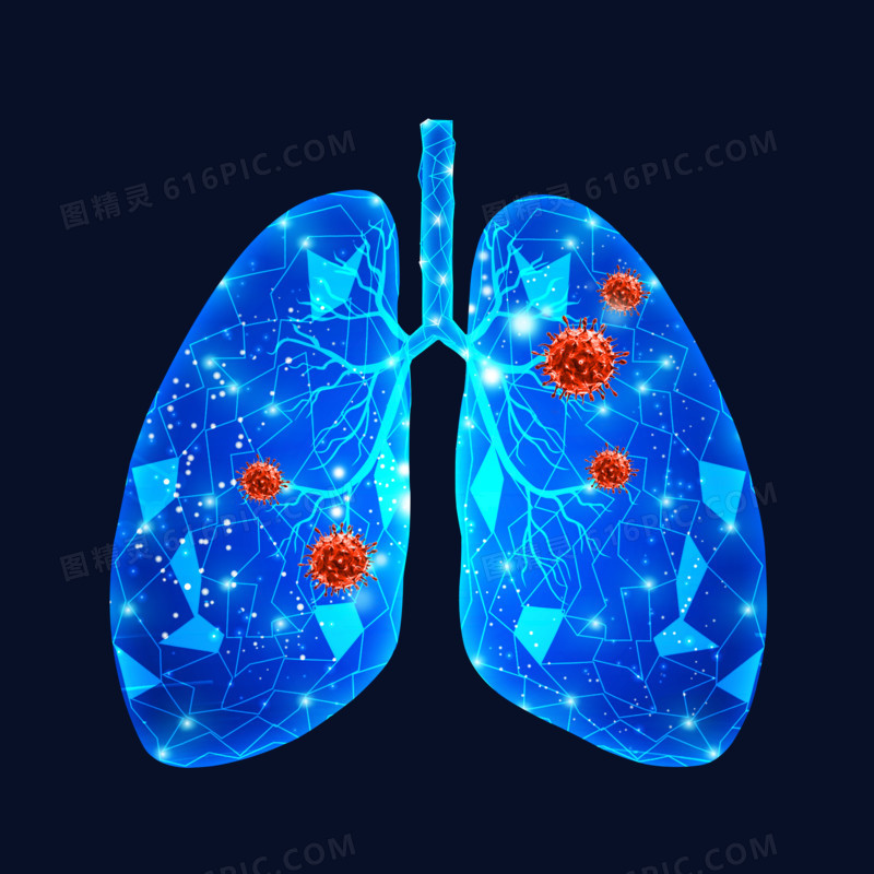 科技感肺部免抠效果元素