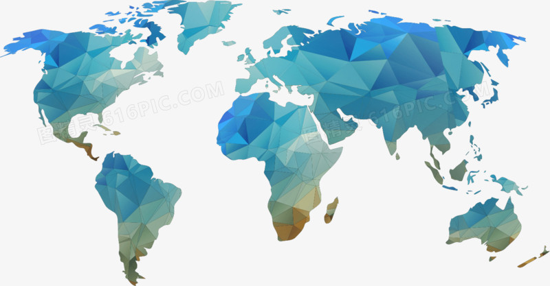 彩色晶格世界地图