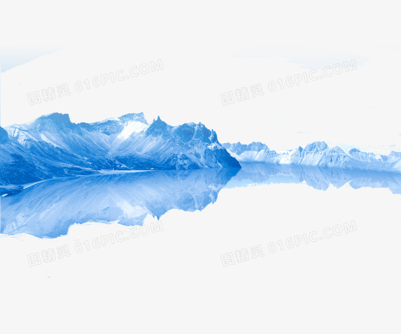 蓝色冰山免抠png图片