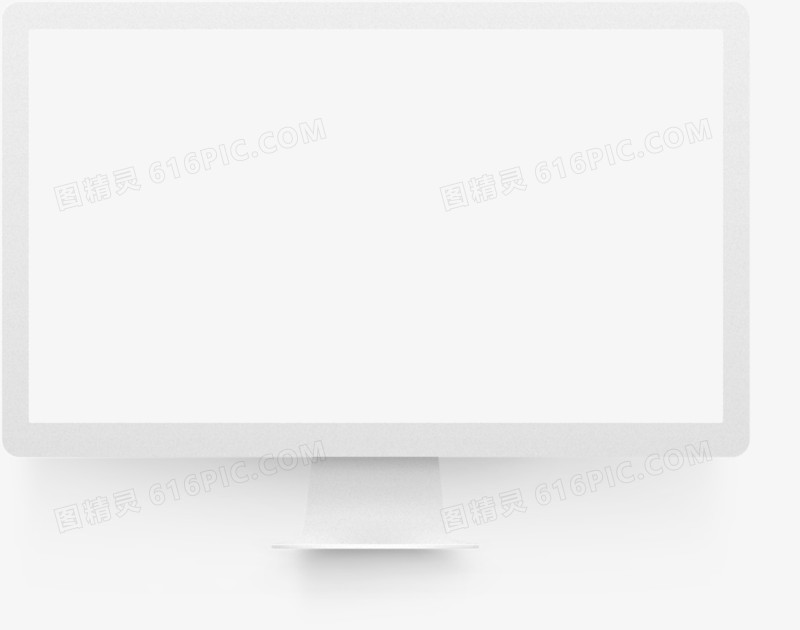 白色卡通电脑屏幕背景