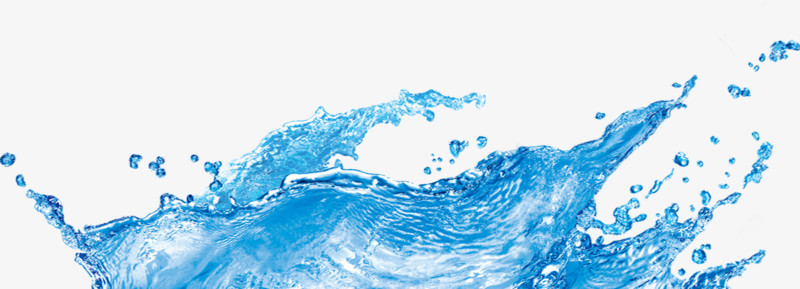 飞溅蓝色水花