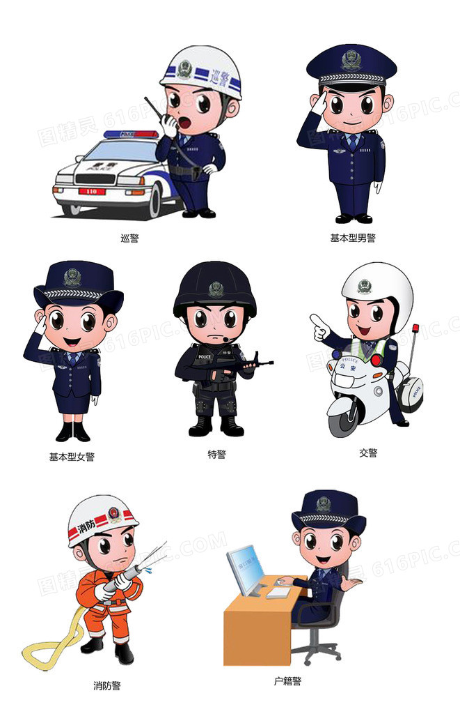 卡通警察