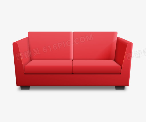 红色沙发图标
