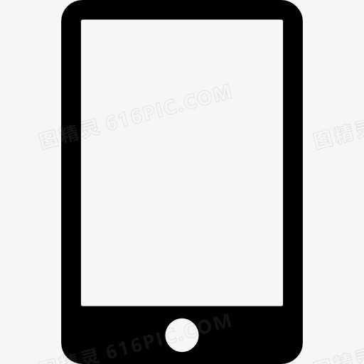 iPad与空白的屏幕图标