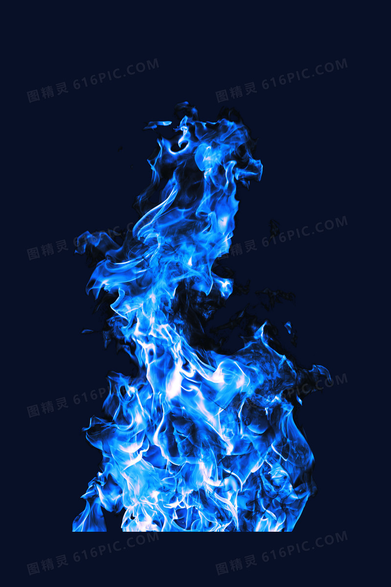 蓝色高清火焰