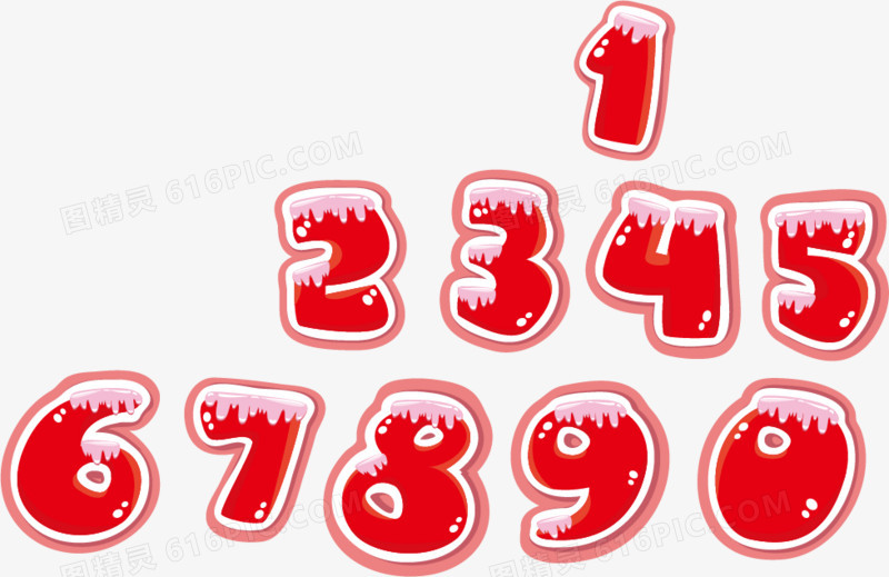 卡通数字